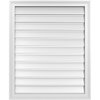 Ekena Millwork Vertical Surface Mount PVC Gable Vent: Functional, w/ 2"W x 1-1/2"P Brickmould Frame, 28"W x 34"H GVPVE28X3402SF